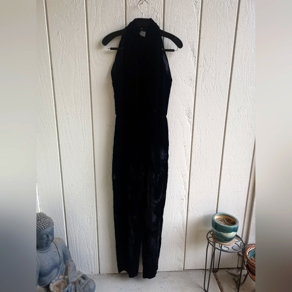 Vintage Barbara Barbara collections velor velvet halter jumpsuit 12